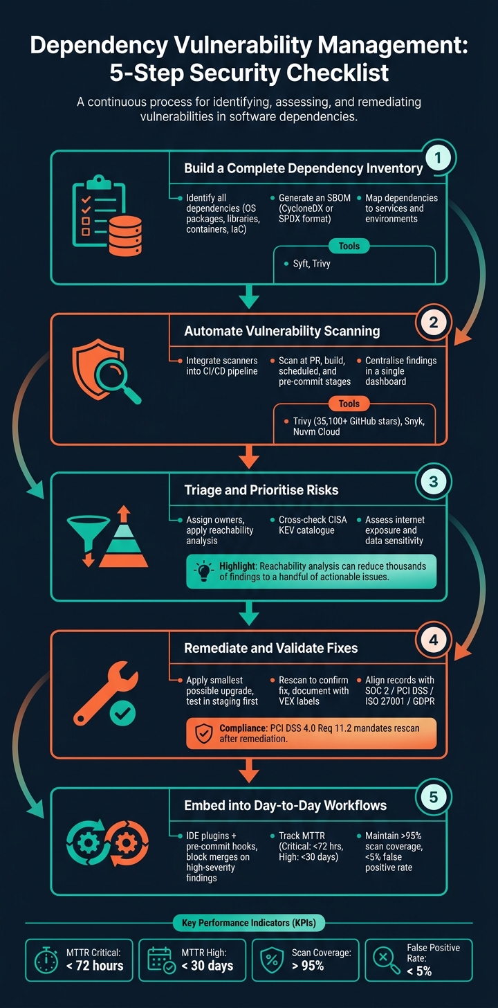 Dependency Vulnerability Management: 5-Step Security Checklist