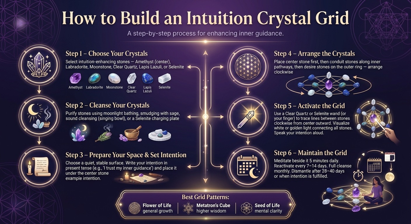 How to Build an Intuition Crystal Grid: Step-by-Step Guide