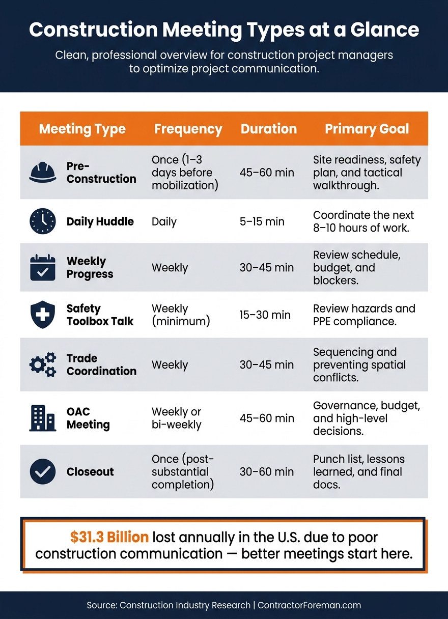 Construction Meeting Types: A Complete Guide for High-Performing Teams