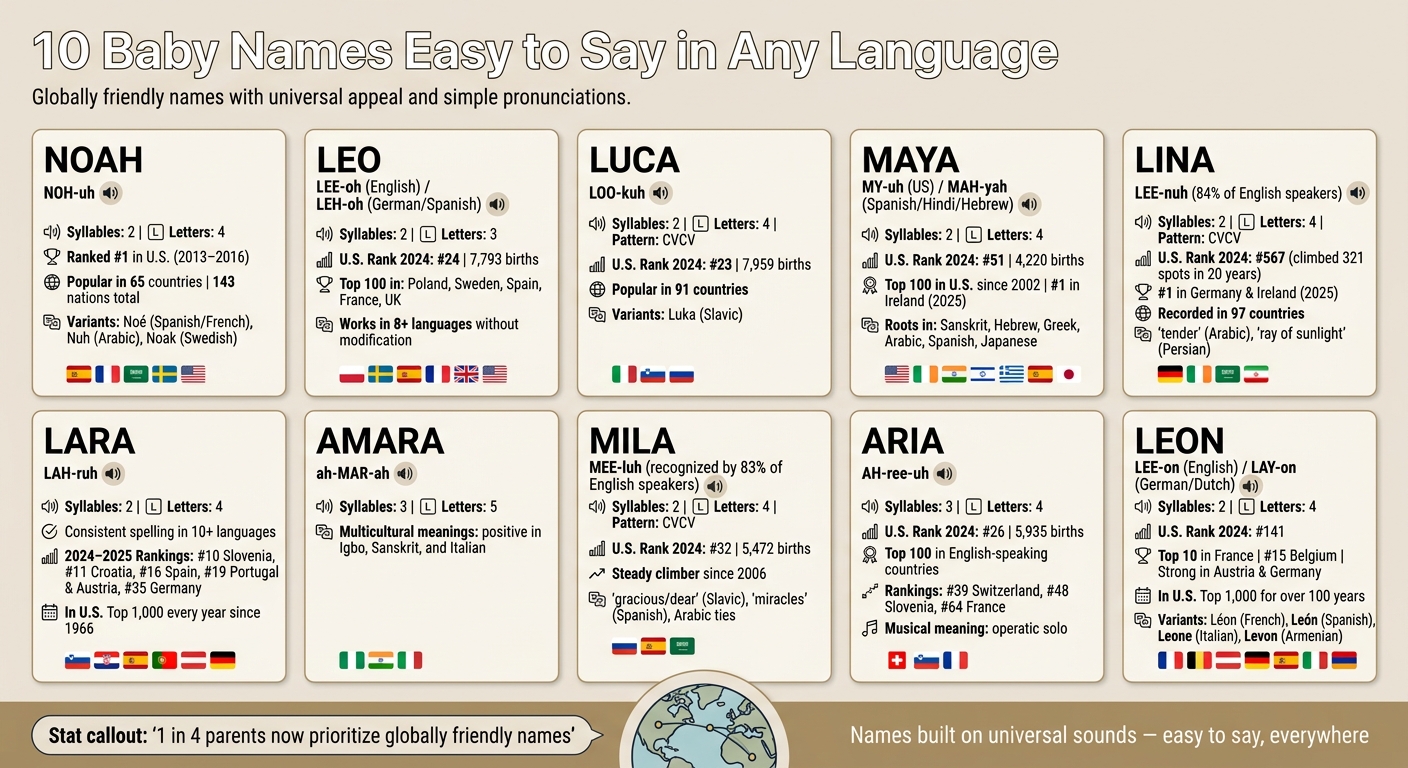 10 Baby Names Easy to Say in Any Language: Global Stats & Pronunciation Guide