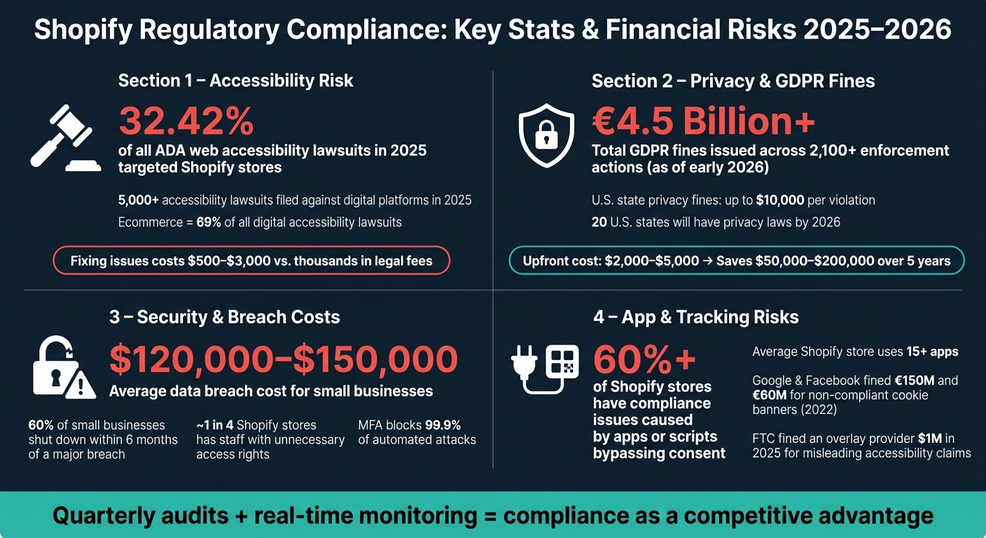 Shopify Regulatory Compliance: Key Stats & Financial Risks 2025–2026