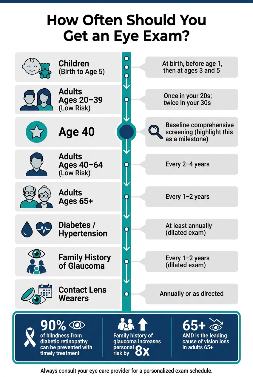 How Often Should You Get an Eye Exam? A Guide by Age & Risk
