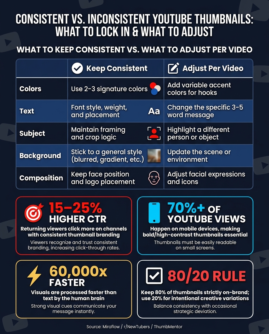 Consistent vs. Inconsistent YouTube Thumbnails: Key Stats & Impact