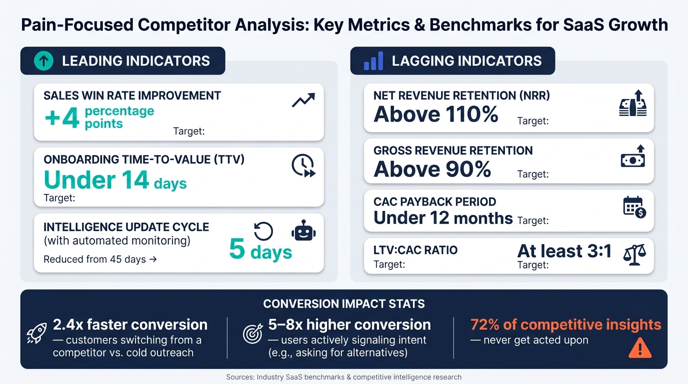 Pain-Focused Competitor Analysis: Key Metrics & Benchmarks for SaaS Growth