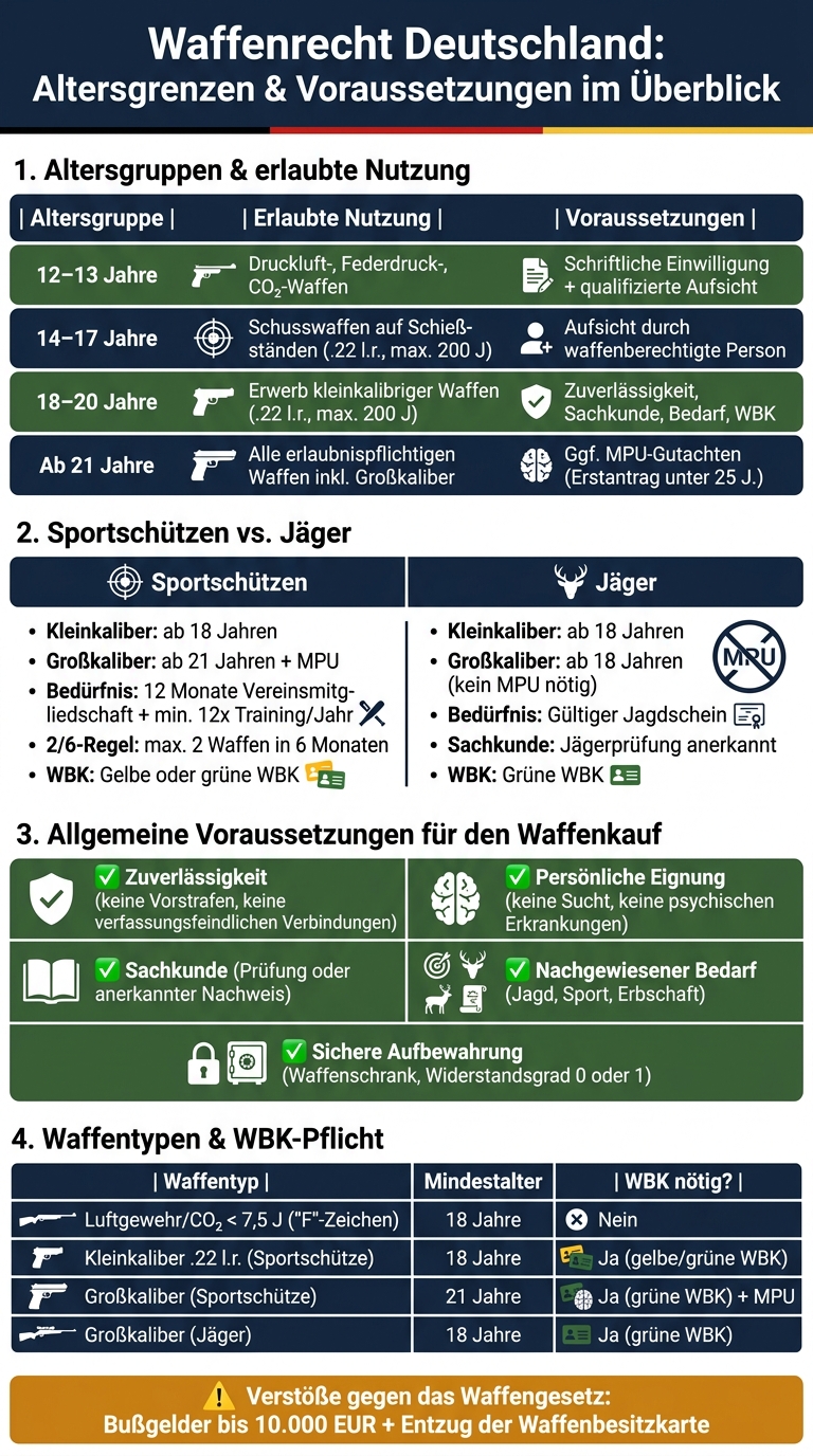 Firearms Law Germany: Age Limits & Requirements at a Glance