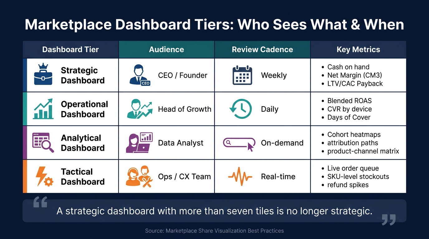Marketplace Dashboard Tiers: Who Sees What & When