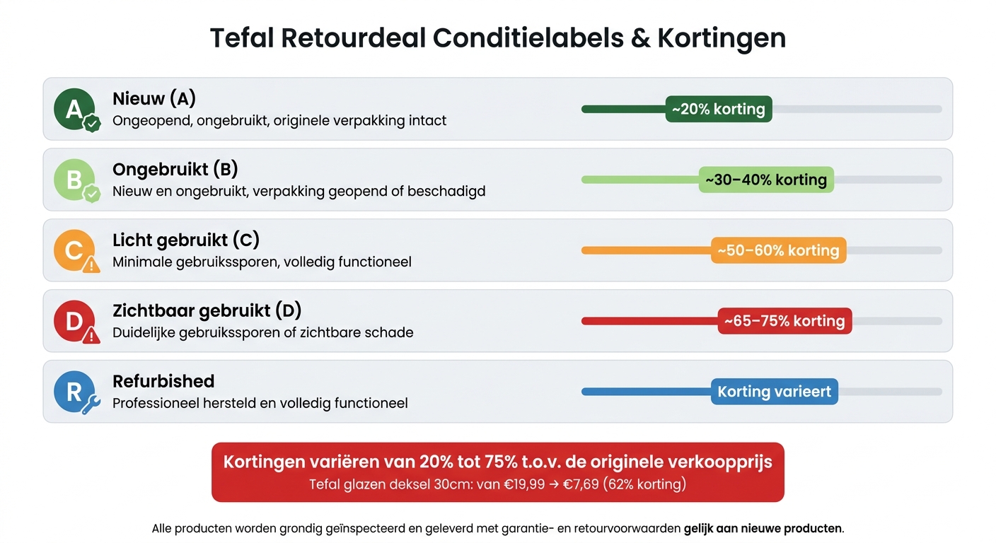 Tefal Retourdeal Conditielabels & Kortingen Uitgelegd