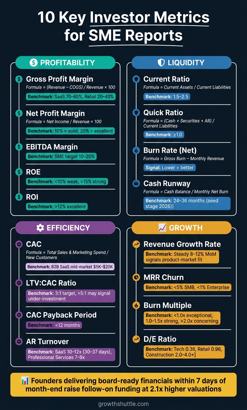 10 Key Investor Metrics: Benchmarks & Targets at a Glance