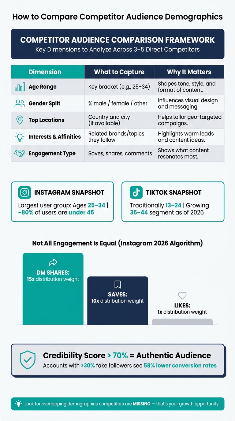 Competitor Audience Demographics: Key Metrics & Comparison Framework