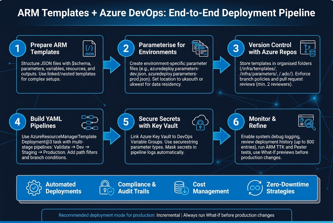 ARM Templates + Azure DevOps: End-to-End Deployment Pipeline