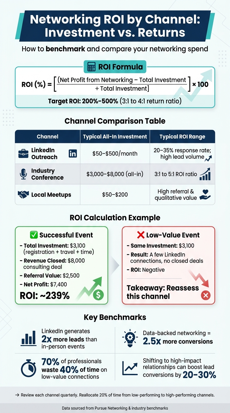 Networking ROI by Channel: Investment vs. Returns