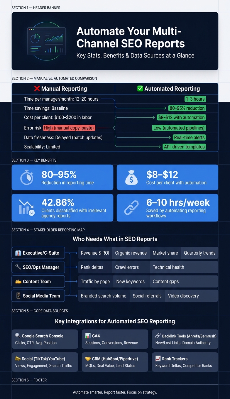 Multi-Channel SEO Reporting: Manual vs. Automated at a Glance