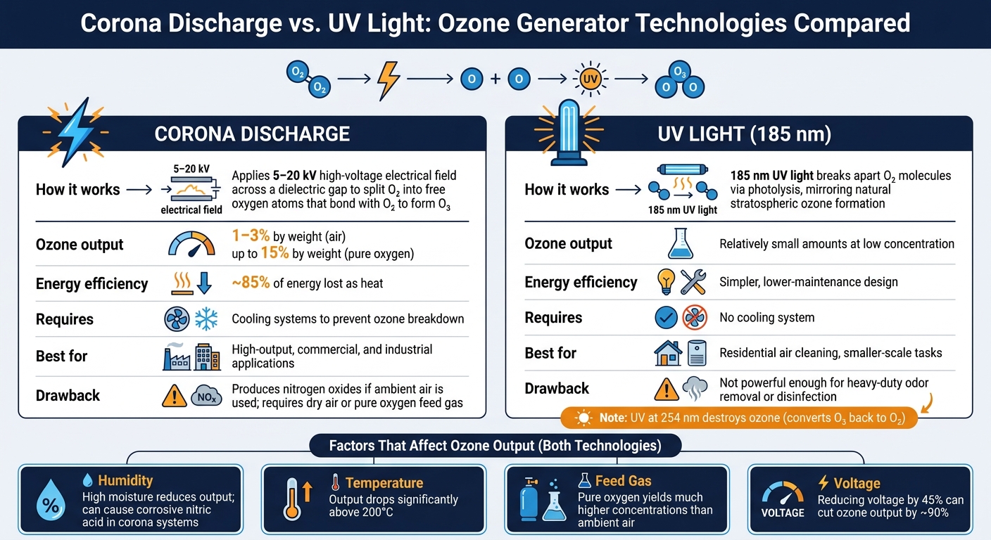 Corona Discharge vs. UV Light: Ozone Generator Technologies Compared
