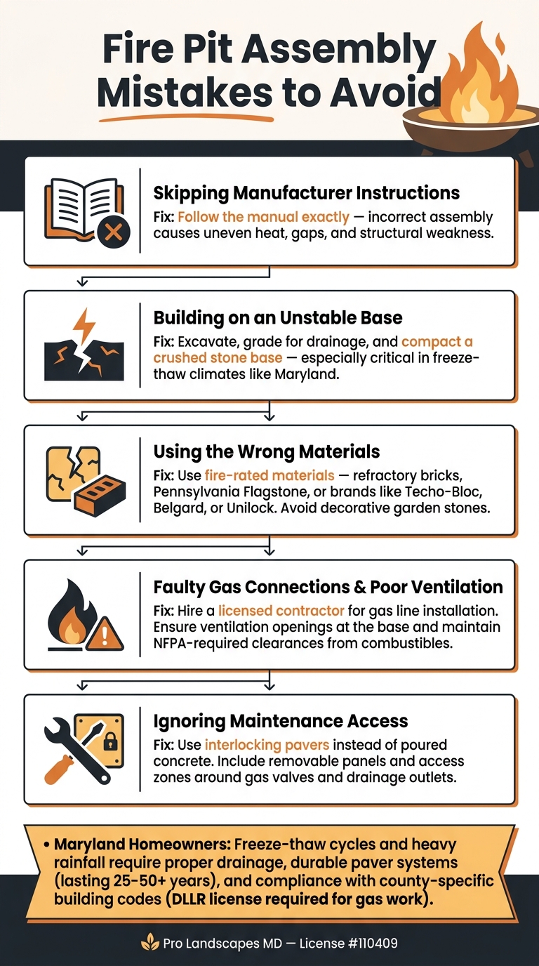 Fire Pit Assembly Mistakes to Avoid: A Quick Reference Guide