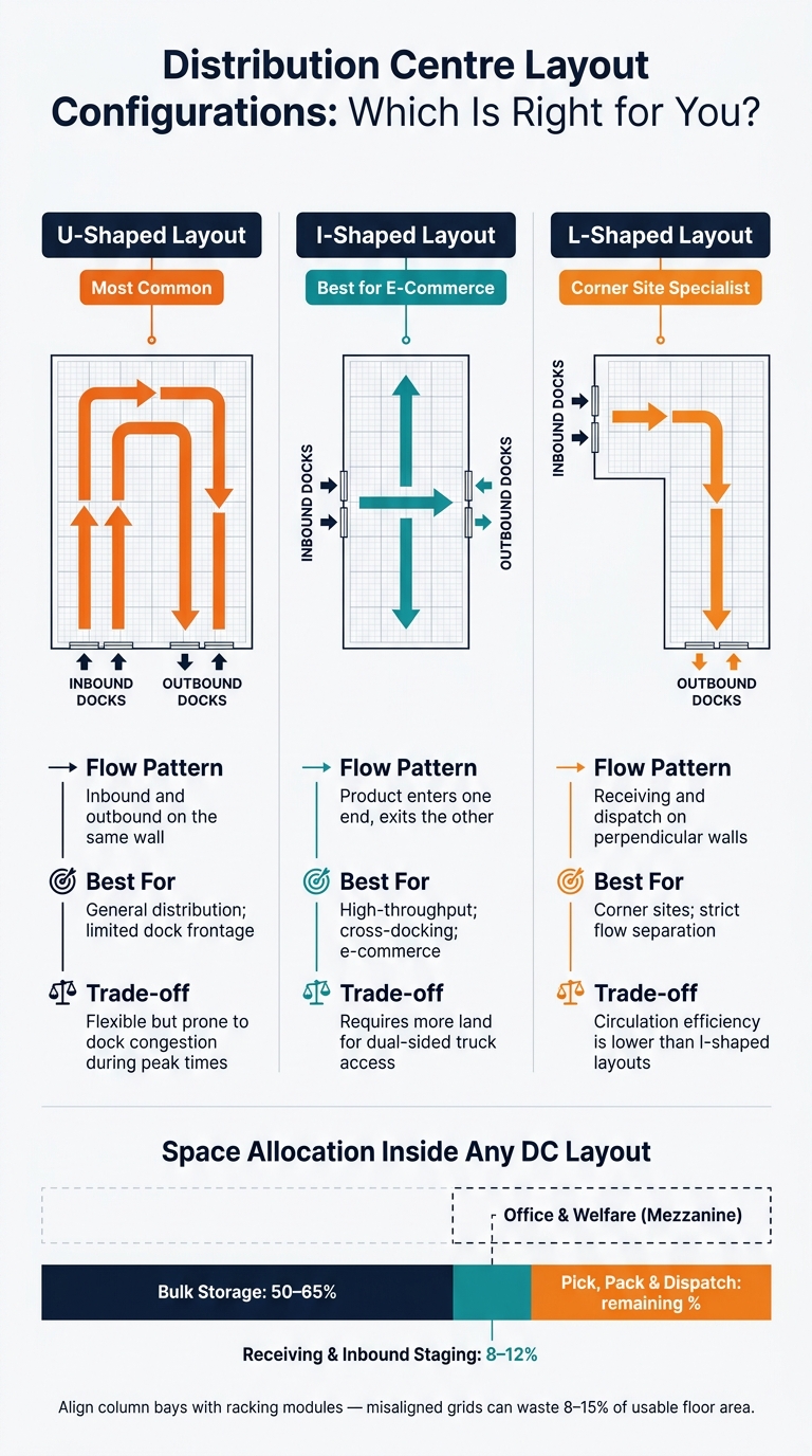 Distribution Centre Layout Types: U-Shaped vs I-Shaped vs L-Shaped