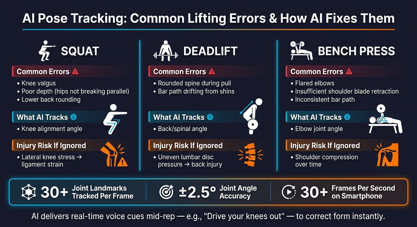 AI Pose Tracking: Common Lifting Errors & How AI Fixes Them