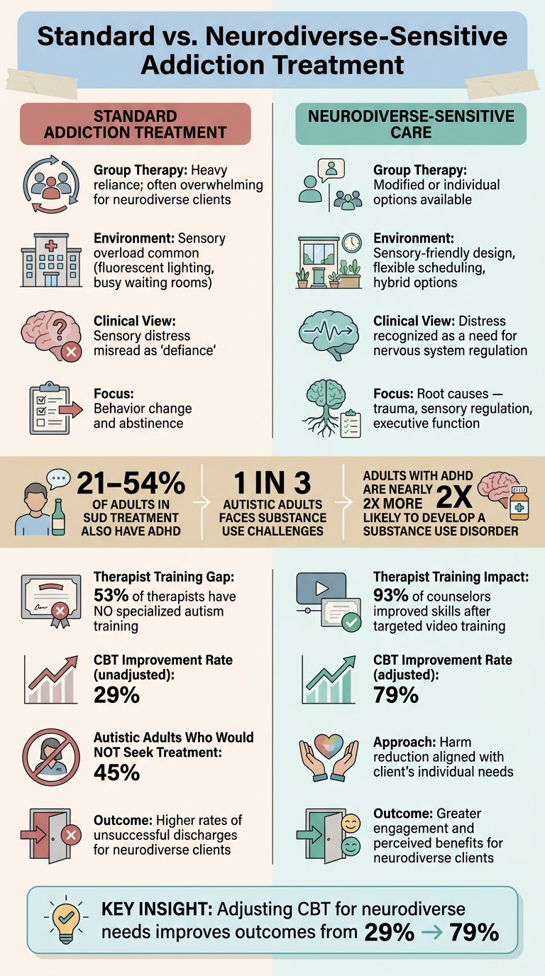 Standard vs. Neurodiverse-Sensitive Addiction Treatment: Key Differences & Outcomes