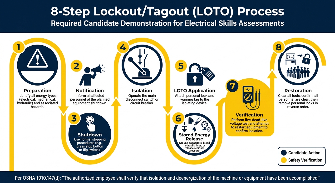 8-Step Lockout/Tagout (LOTO) Process for Electrical Safety Assessments
