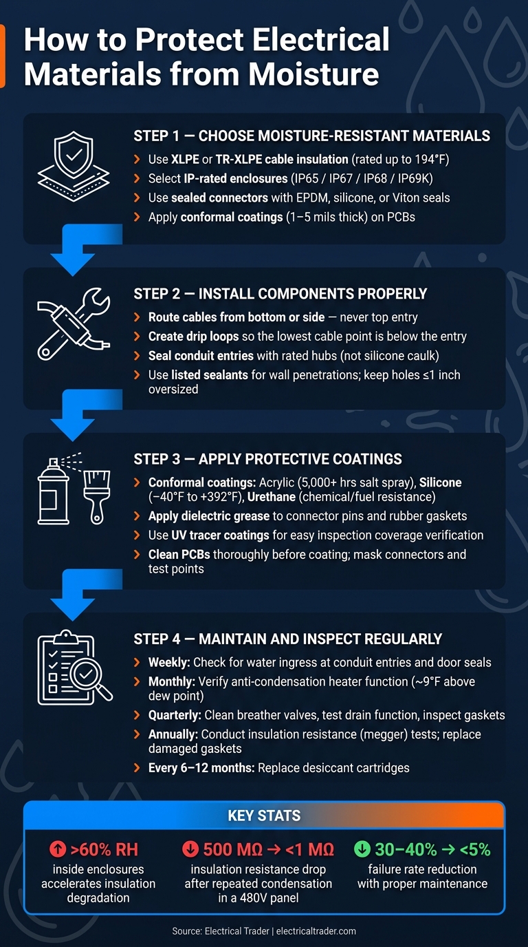 How to Protect Electrical Materials from Moisture: 4-Step Guide