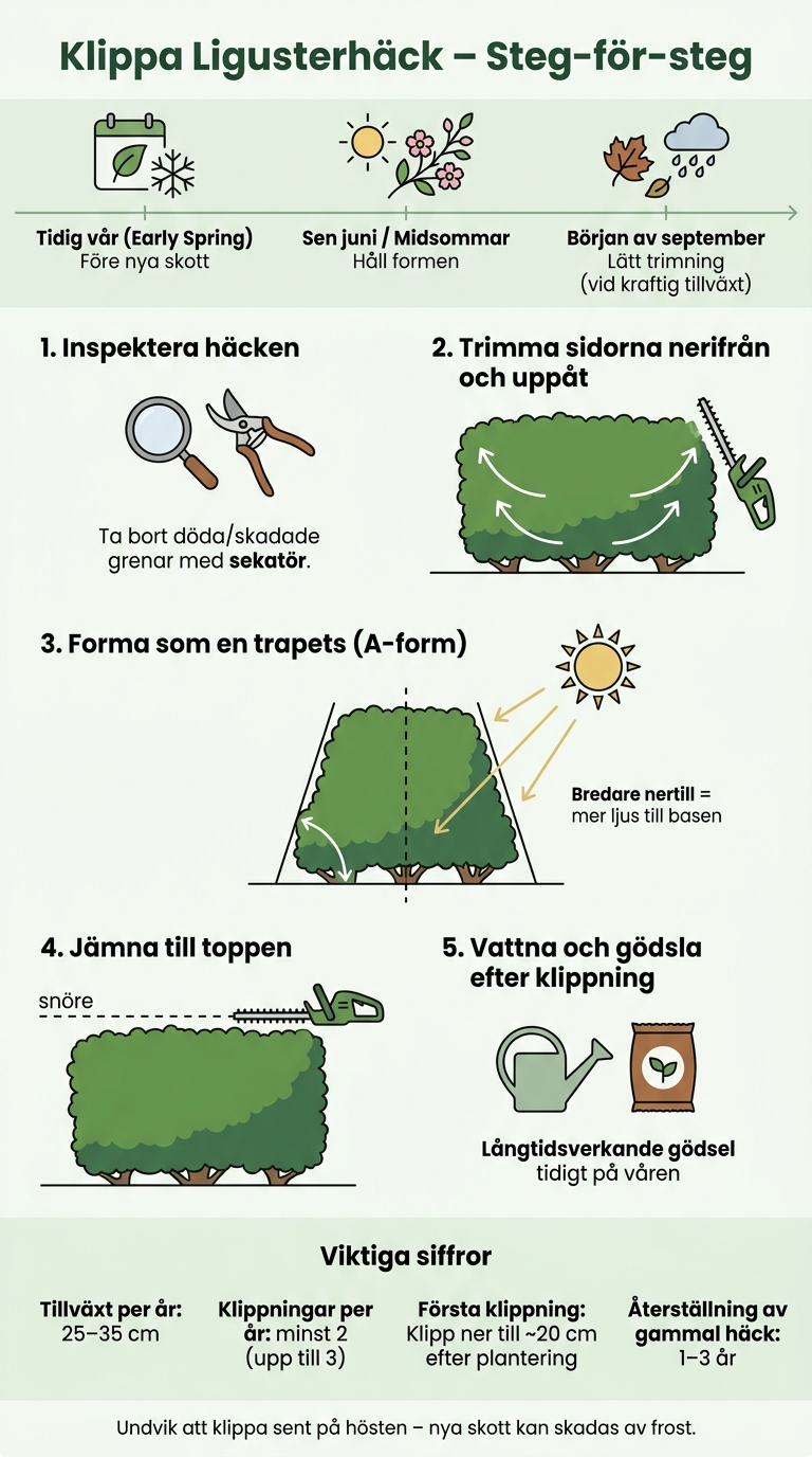 Klippa Ligusterhäck – Steg-för-steg Guide för Jämn Tillväxt
