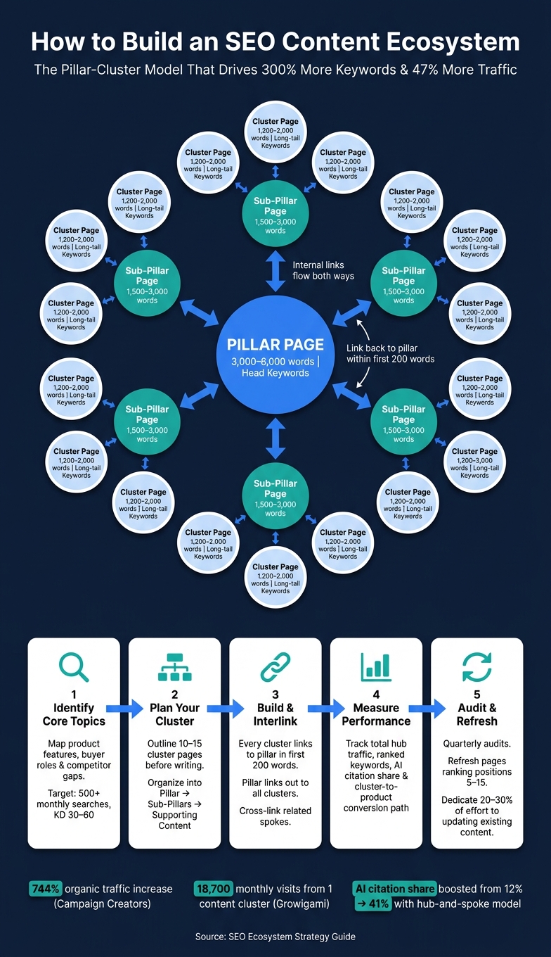 How to Build an SEO Content Ecosystem: Pillar-Cluster Model