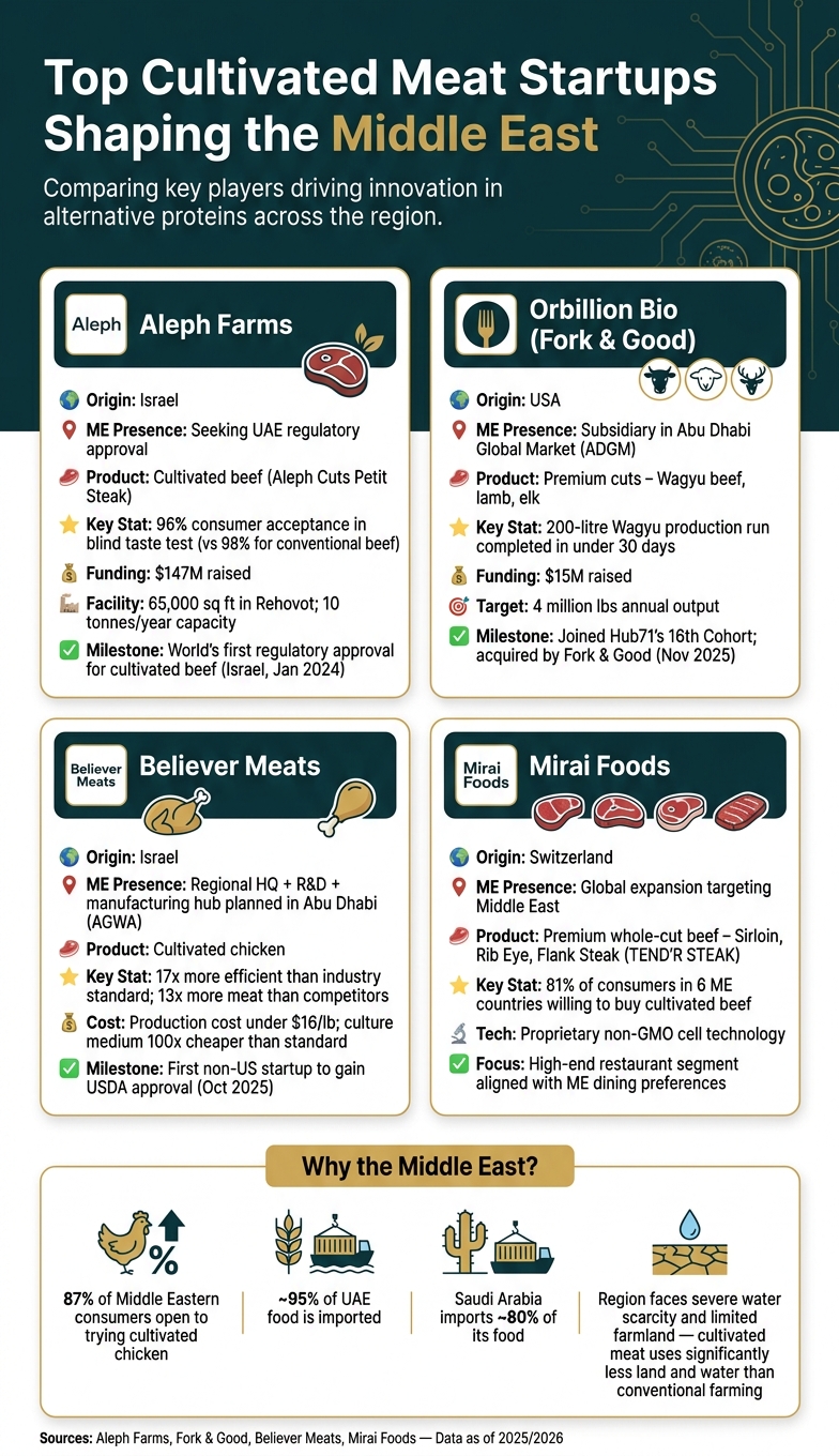 Top Cultivated Meat Startups in the Middle East: Key Facts & Figures