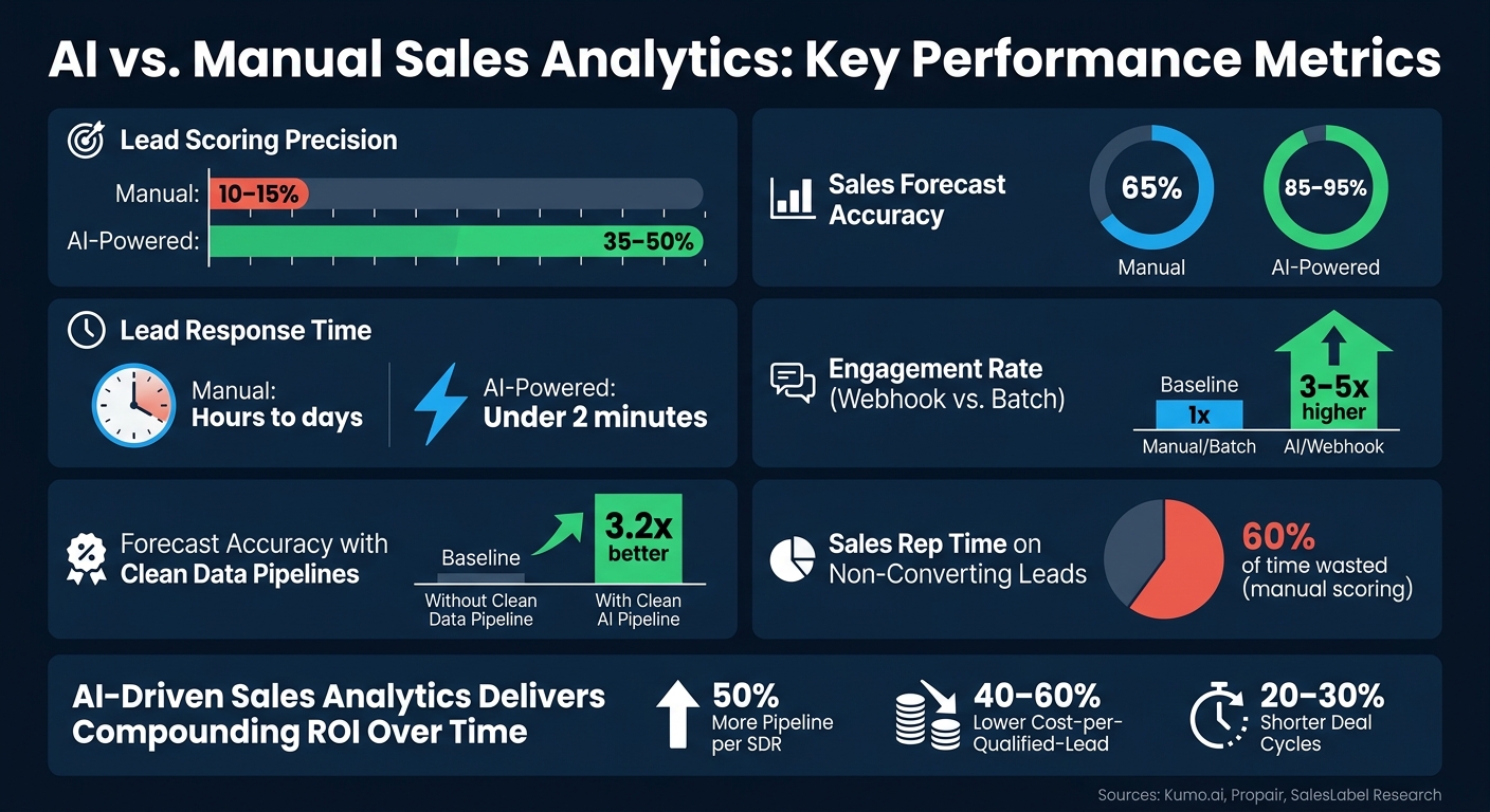 AI vs. Manual Sales Analytics: Key Performance Metrics Compared