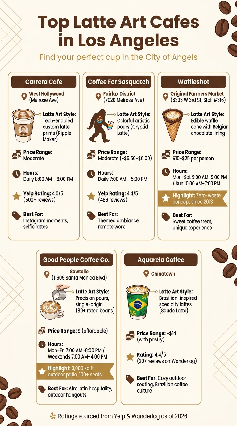 Top Latte Art Cafes in Los Angeles: Side-by-Side Comparison