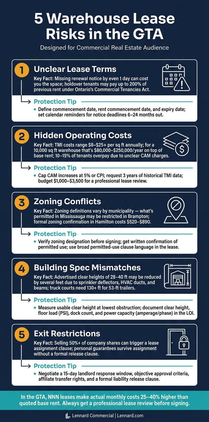 5 Warehouse Lease Risks in the GTA: Key Facts & Protections