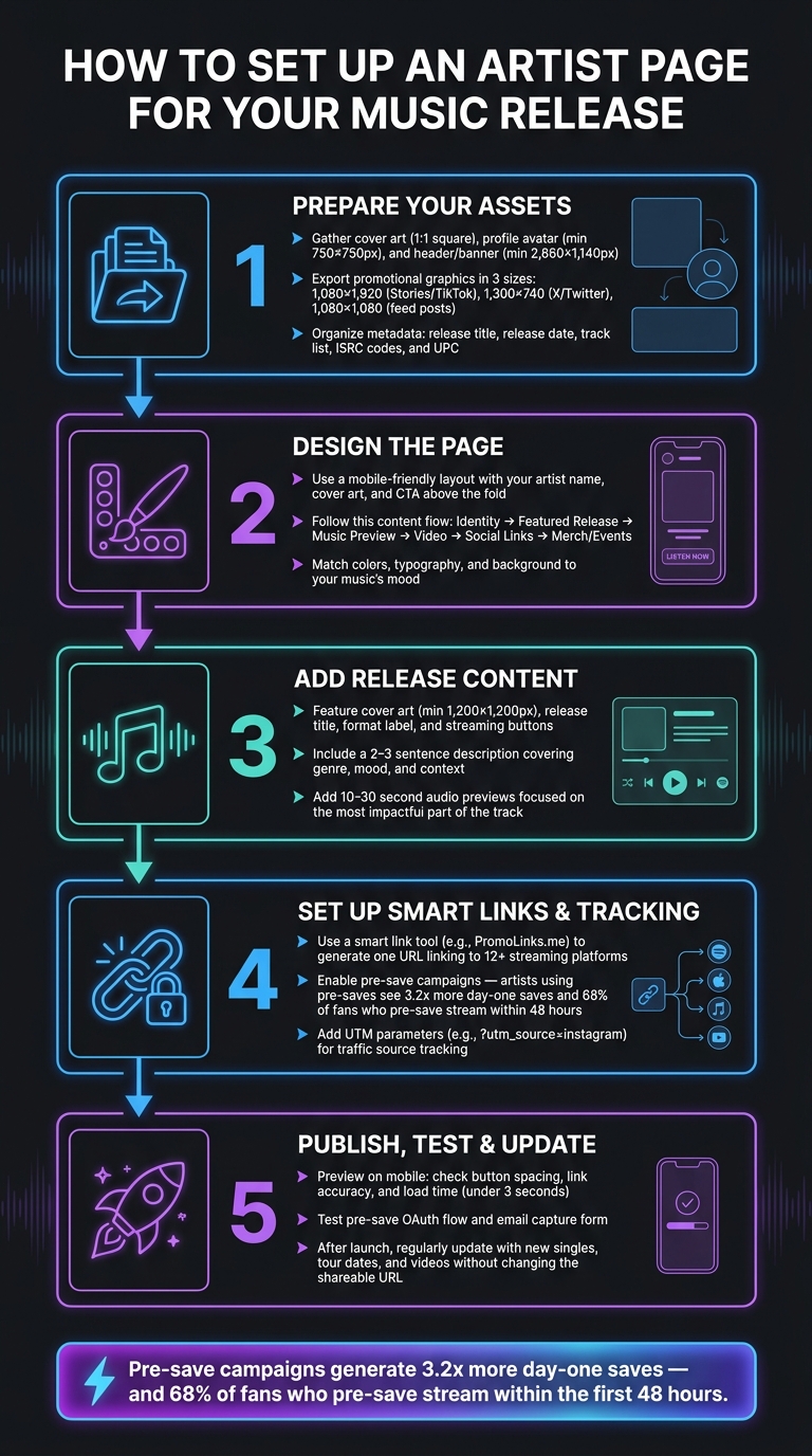How to Set Up an Artist Page for Your Music Release