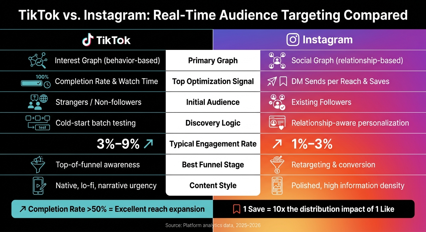 TikTok vs. Instagram: Real-Time Audience Targeting Compared