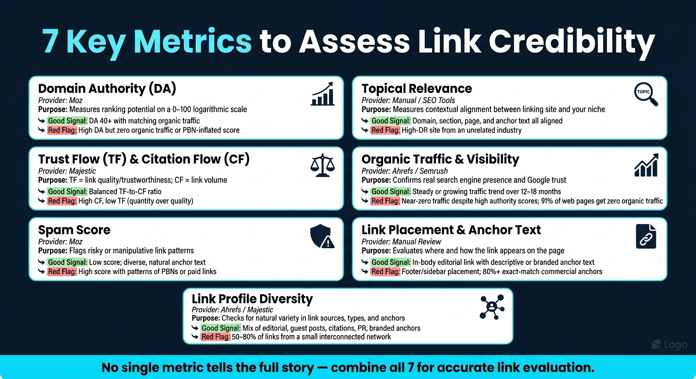 7 Key Metrics to Assess Link Credibility at a Glance