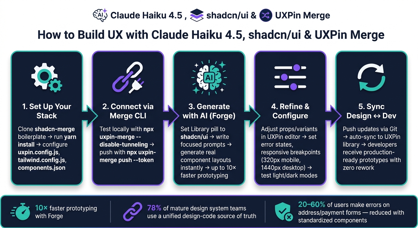 How to Build UX with Claude Haiku 4.5, shadcn/ui & UXPin Merge