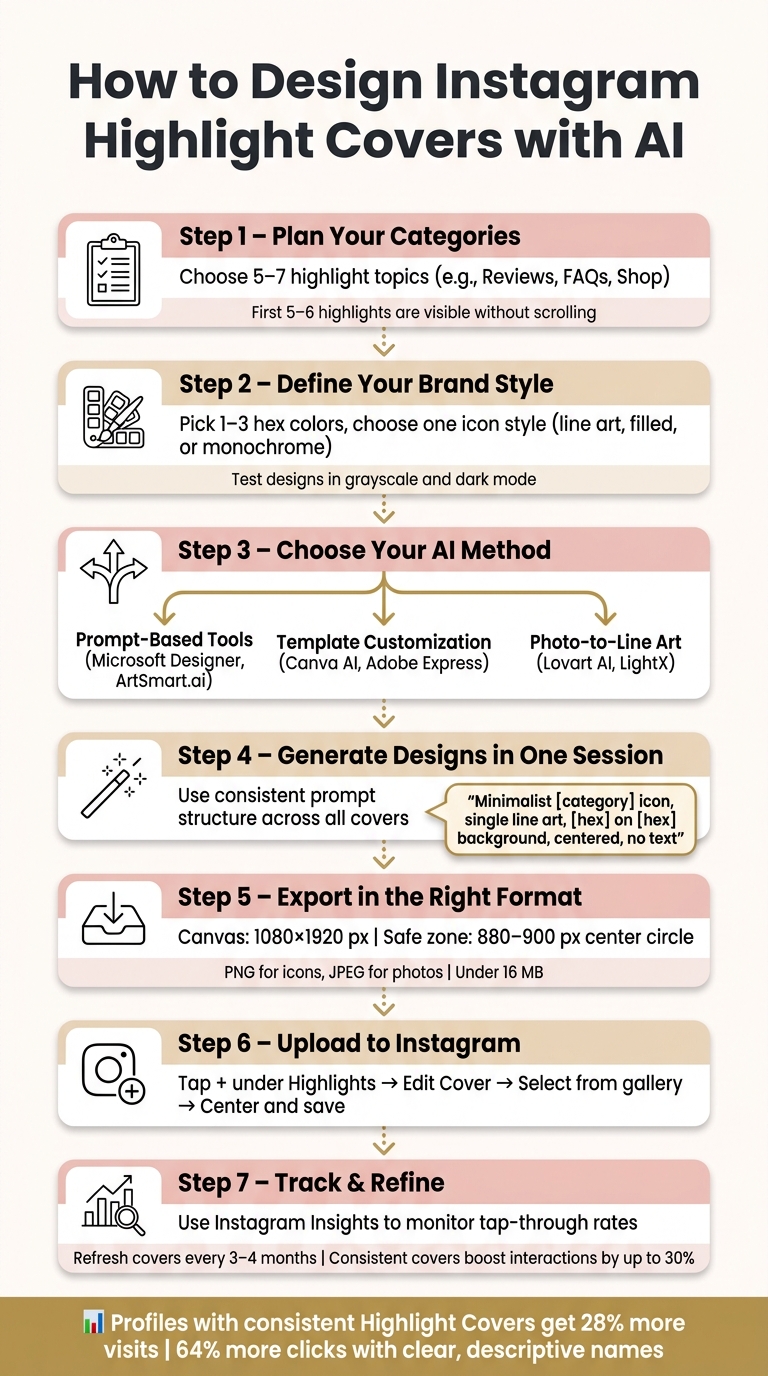 How to Design Instagram Highlight Covers with AI: Step-by-Step