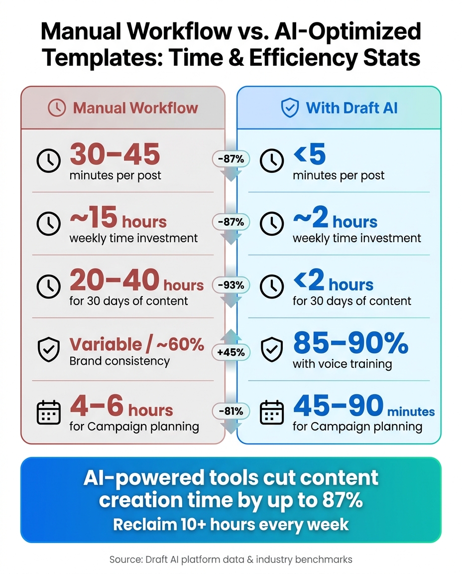 Manual Workflow vs. AI-Optimized Templates: Time & Efficiency Stats