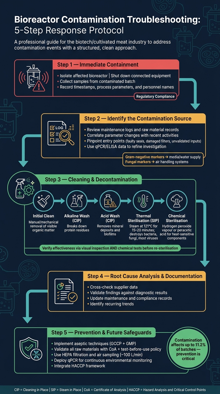 Bioreactor Contamination Troubleshooting: 5-Step Response Protocol