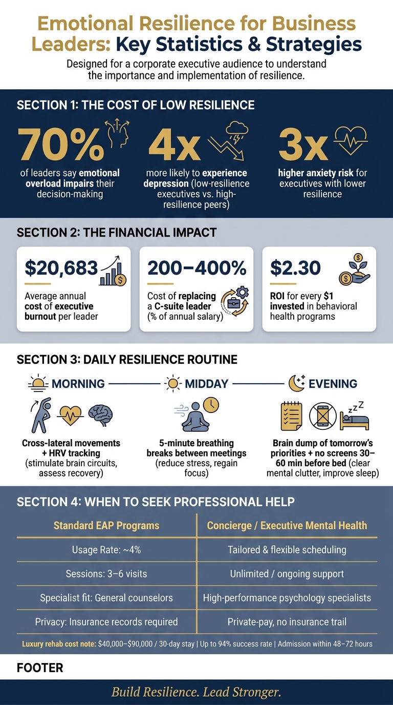 Emotional Resilience for Executives: Key Stats & Strategies