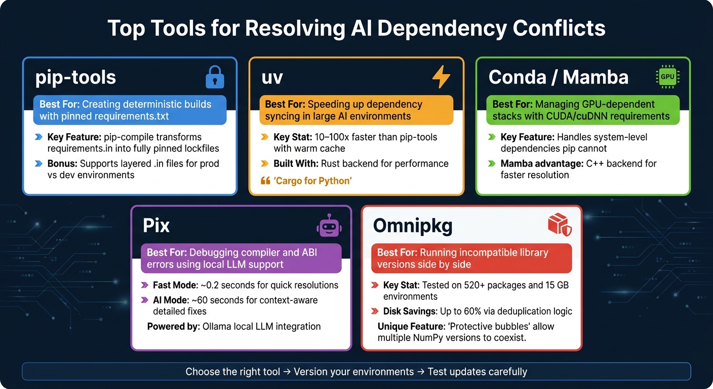 Top Tools for Resolving AI Dependency Conflicts: Quick Comparison Guide