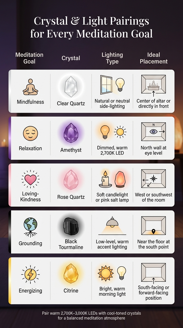 Crystal & Light Pairings for Every Meditation Goal