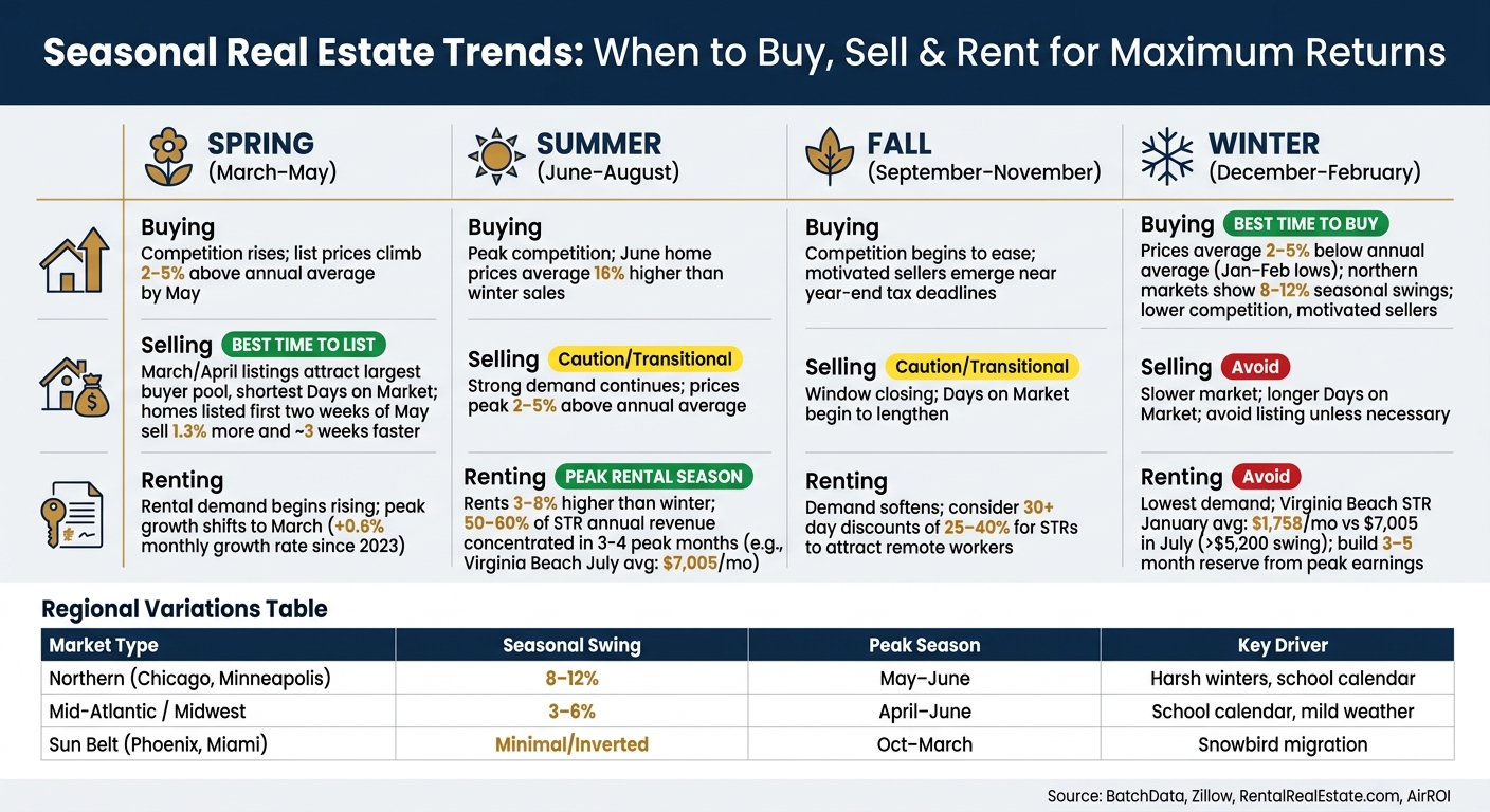 Seasonal Real Estate Trends: When to Buy, Sell & Rent for Maximum Returns
