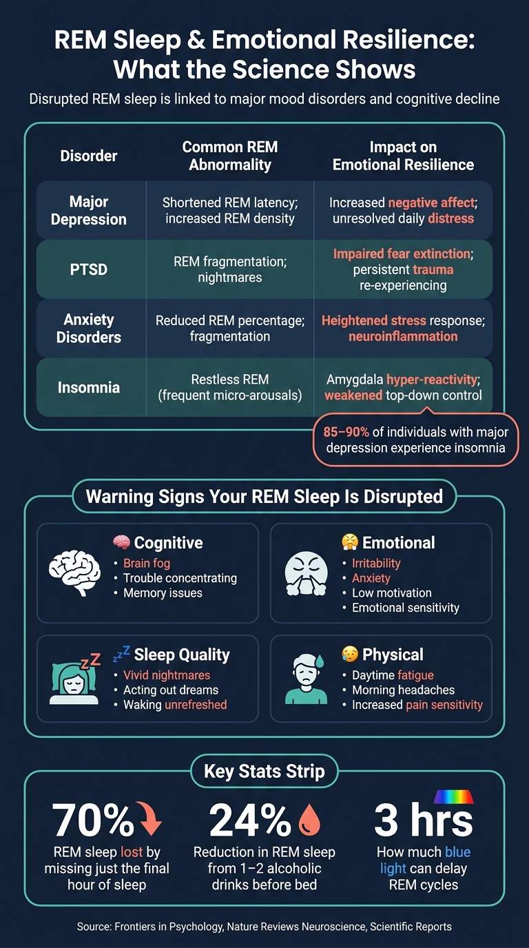 REM Sleep Disruptions: Mood Disorders, Symptoms & Warning Signs