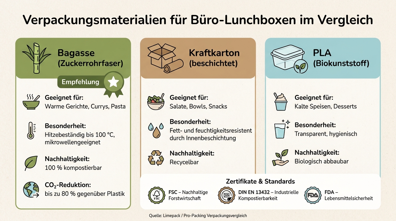 Büro-Lunchbox-Verpackungen im Vergleich: Material, Funktion & Nachhaltigkeit