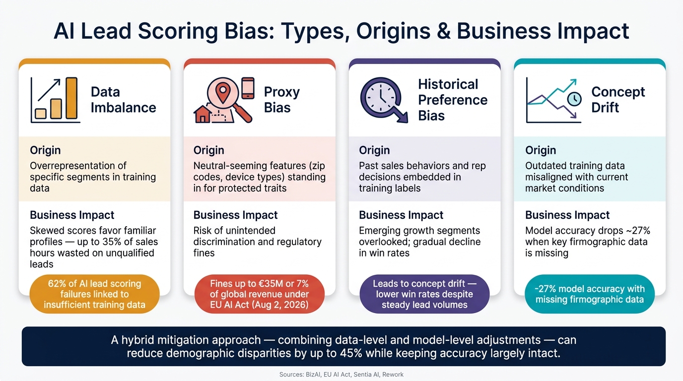 AI Lead Scoring Bias: Types, Origins & Business Impact
