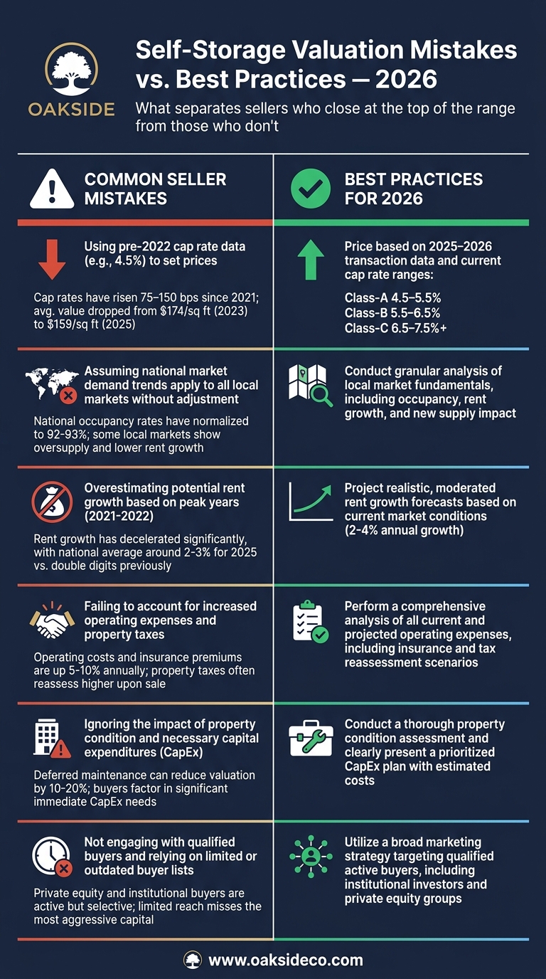 Self-Storage Valuation Mistakes vs. Best Practices in 2026