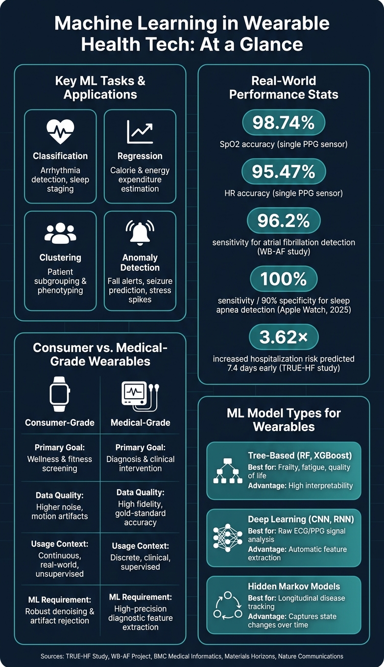 ML in Wearable Health Tech: Consumer vs. Medical-Grade Devices & Key Applications