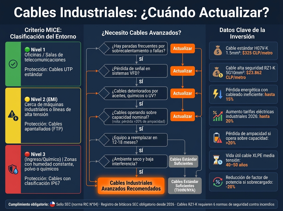 Cables Industriales Avanzados vs. Estándar: Guía de Decisión MICE