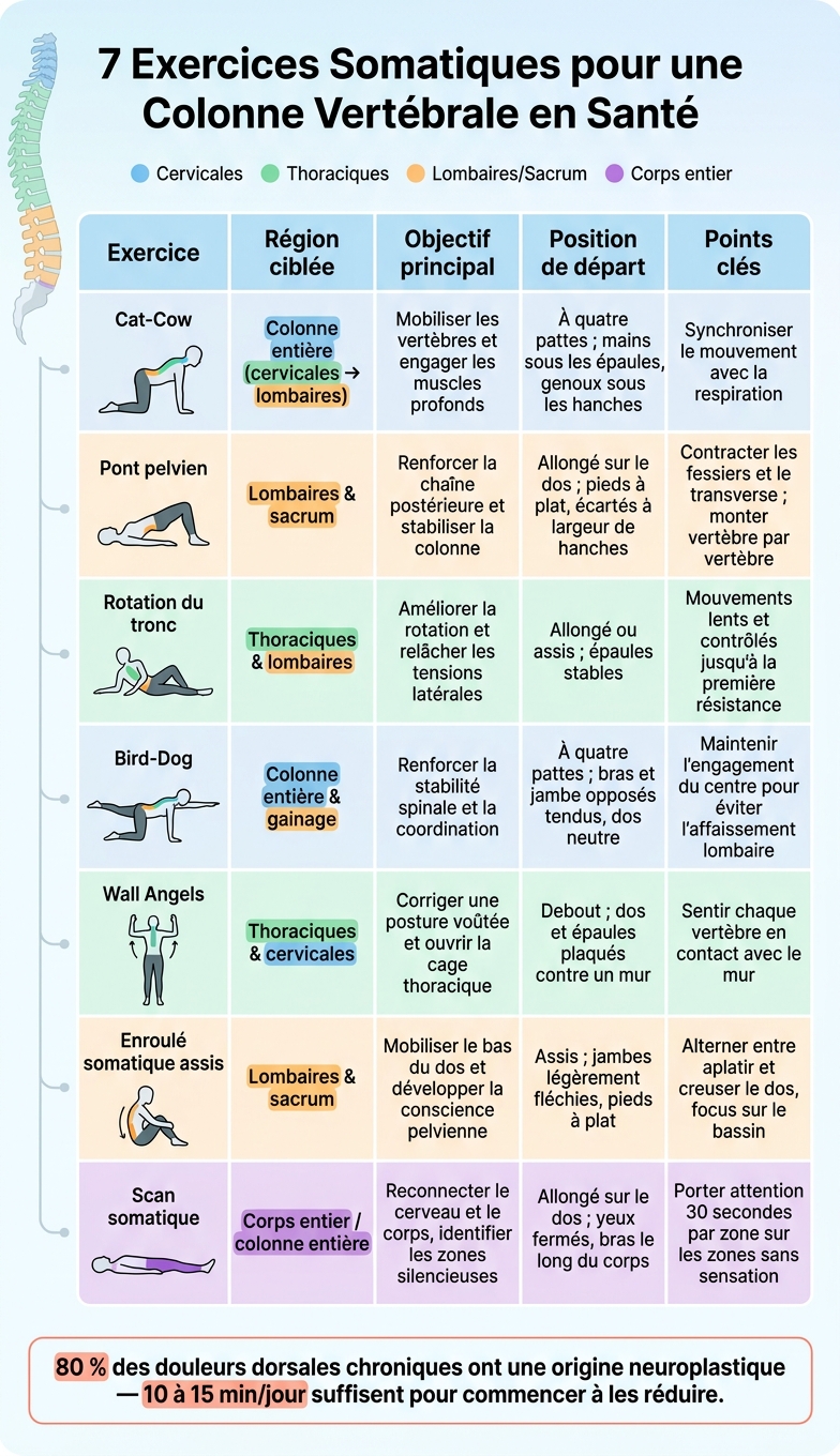 7 Exercices Somatiques pour une Colonne Vertébrale en Santé