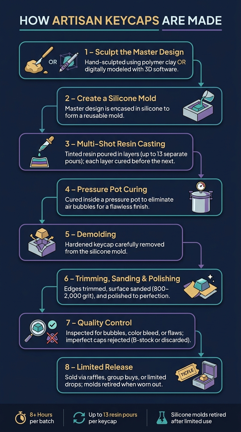 How Artisan Keycaps Are Made: Step-by-Step Crafting Process
