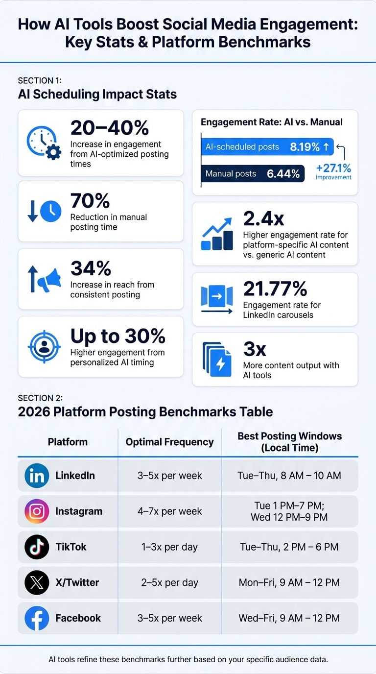 How AI Tools Boost Social Media Engagement: Key Stats & Platform Benchmarks