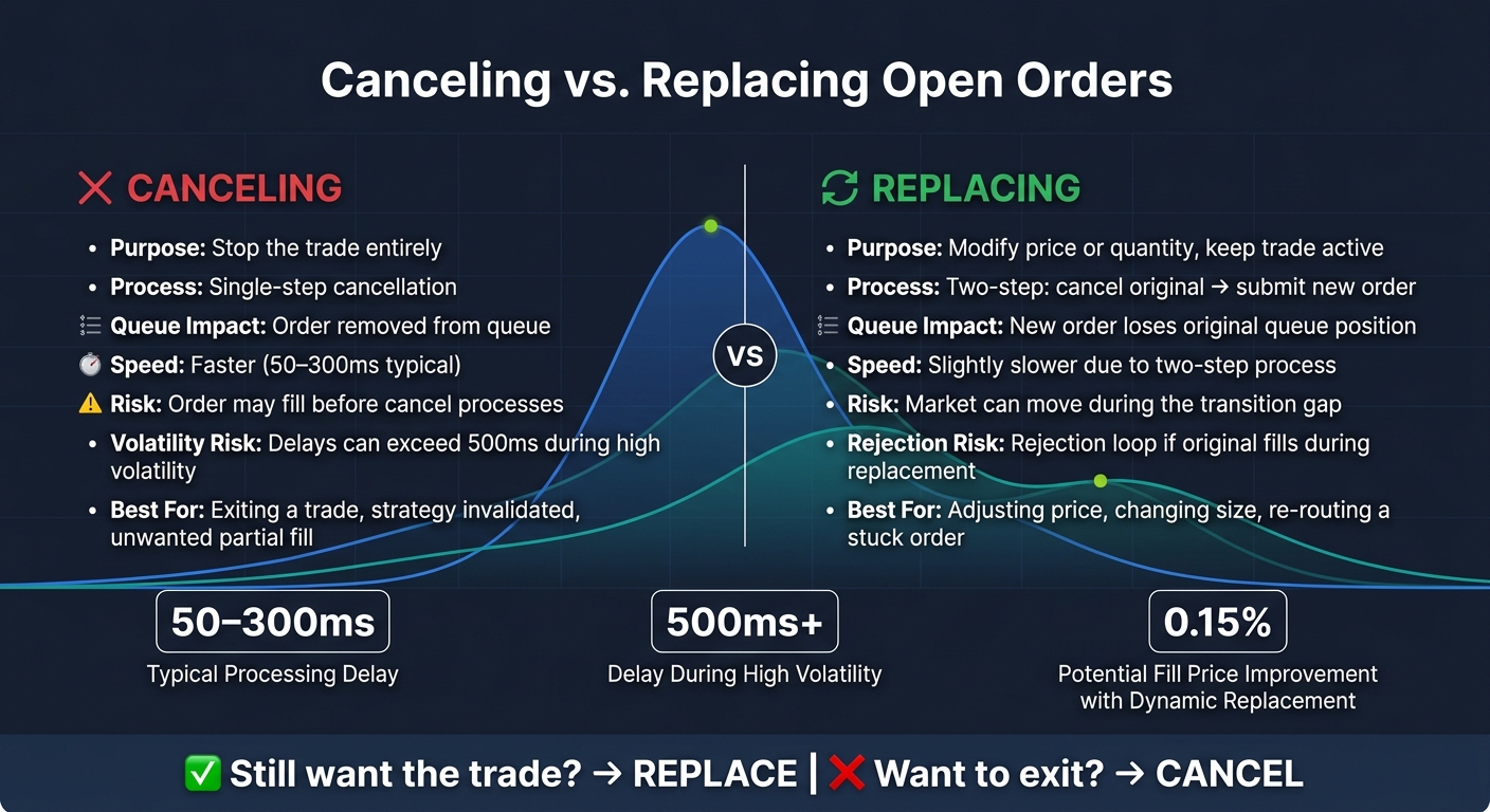 Canceling vs. Replacing Open Orders: Side-by-Side Comparison